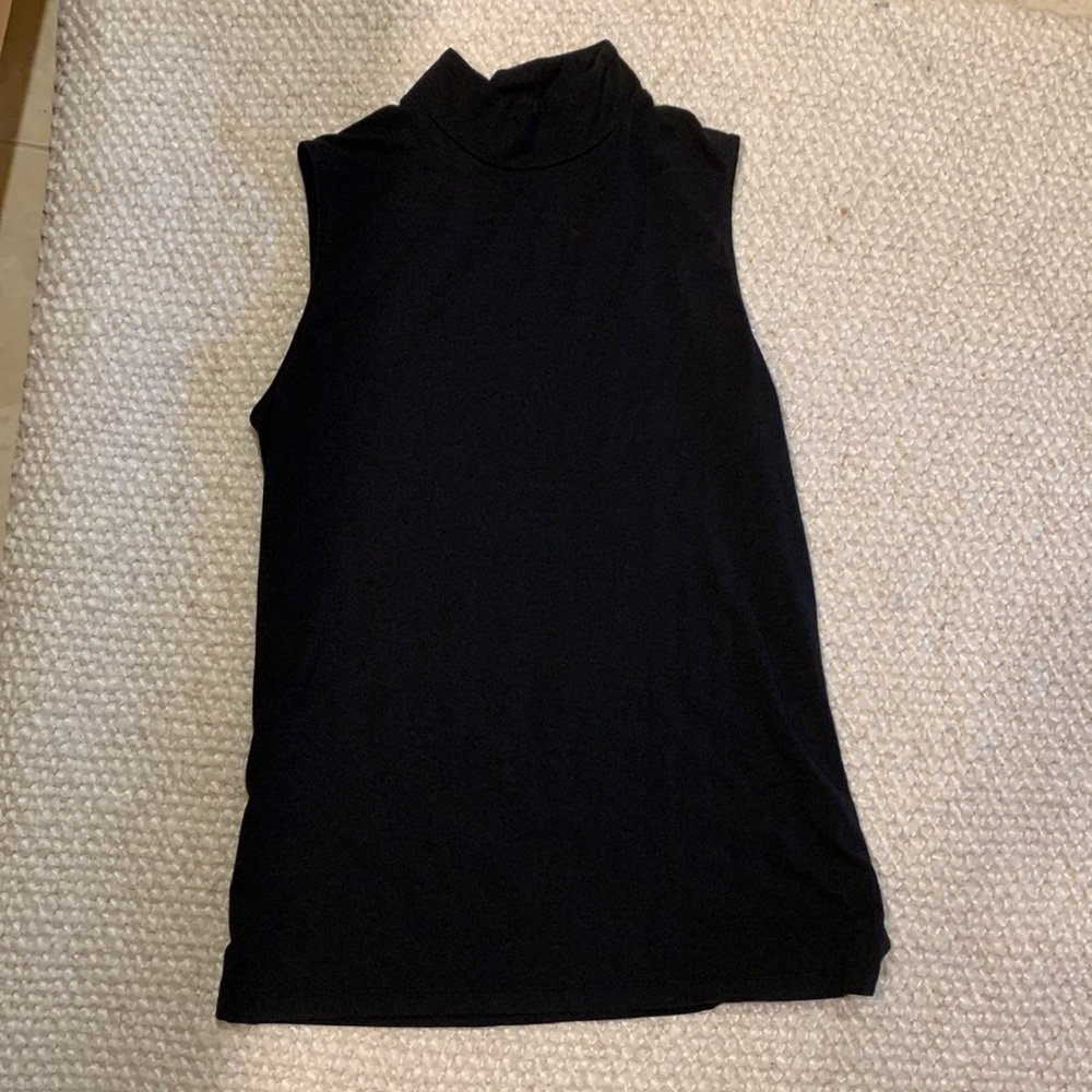 Black Tommy John sleeveless  turtleneck